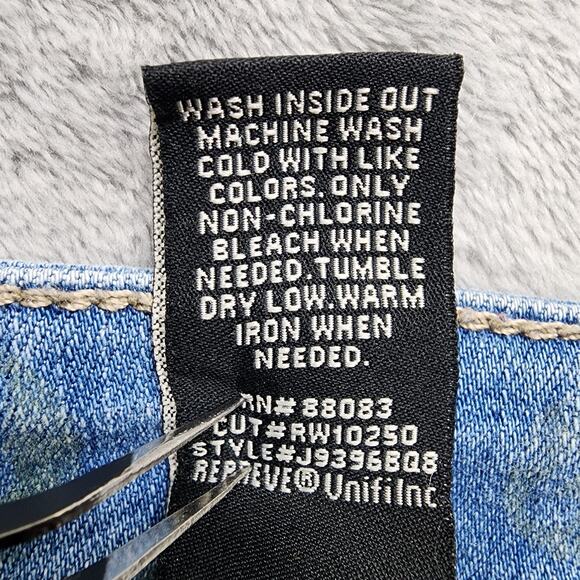 Rewash Skirt Womens 11/30 Blue Distressed Mini Raw Hem Stretch Casual Beach - Picture 6 of 9